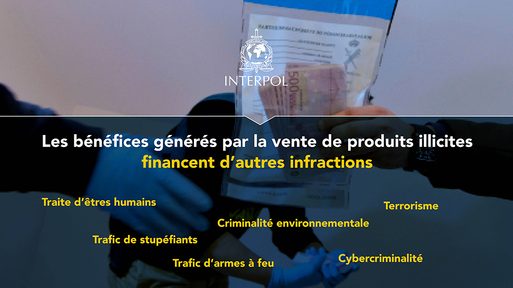 Les bénéfices générés par la vente de produits illicites
